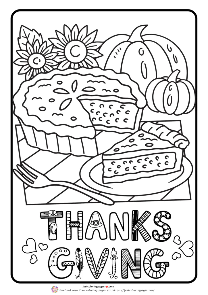 Thanksgiving coloring pages easy