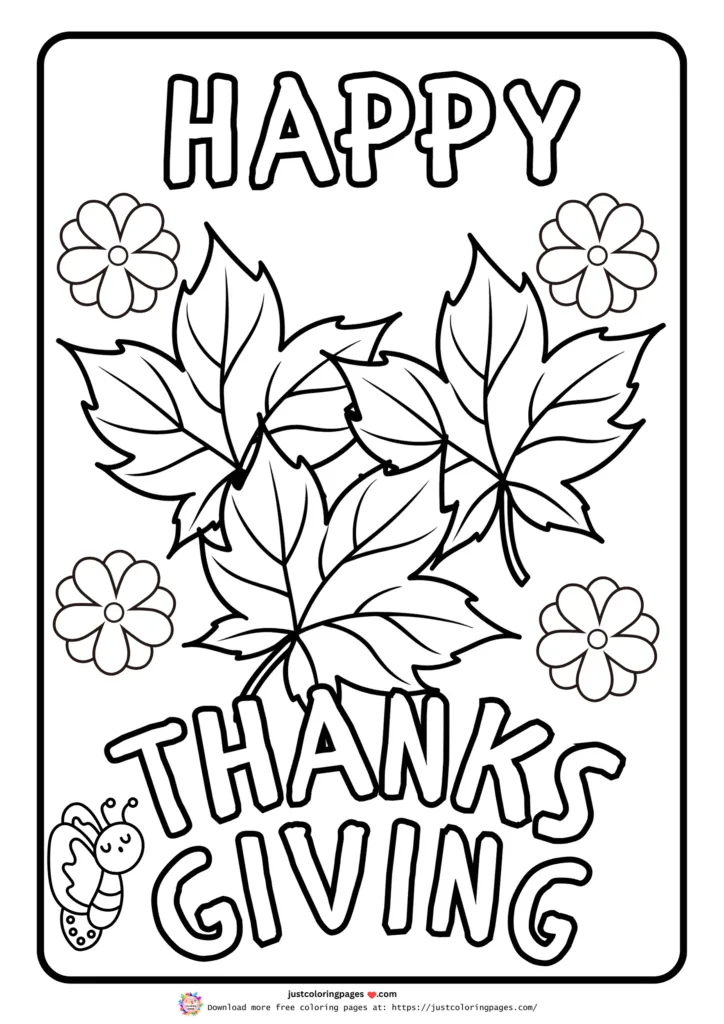 Thanksgiving coloring pages easy