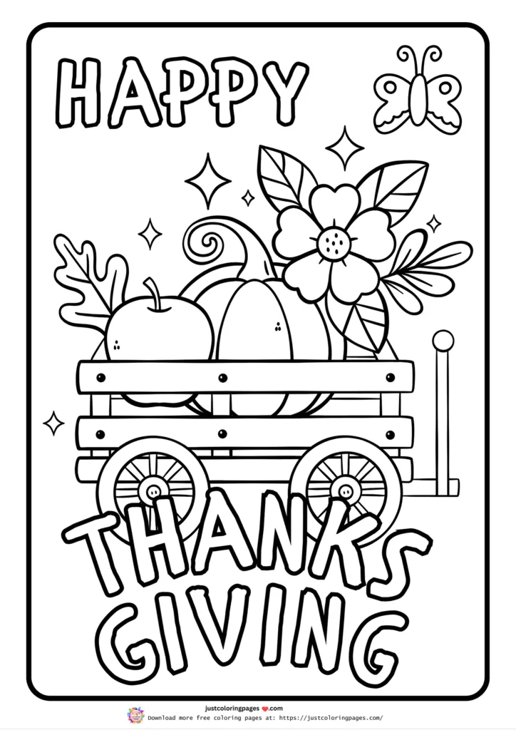 Thanksgiving coloring pages easy