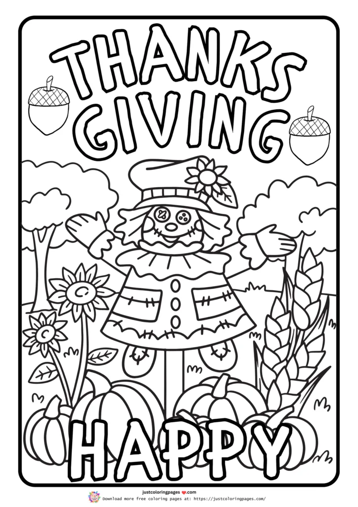 Thanksgiving coloring pages easy