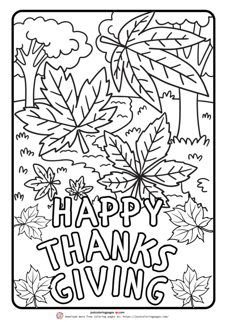 Thanksgiving coloring pages easy