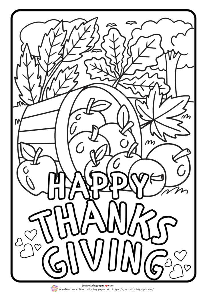 Thanksgiving coloring pages easy