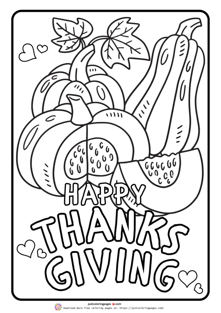 Thanksgiving coloring pages easy