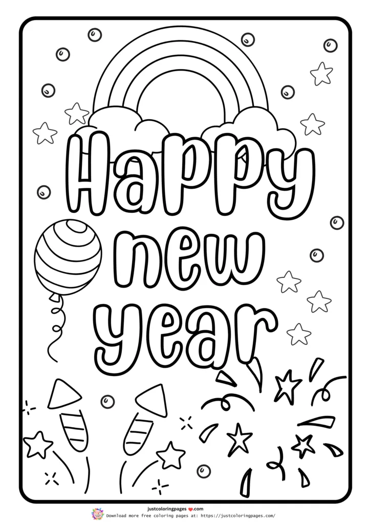 29+ Happy New Year Coloring Pages for Kids (Printable PDF) 9 Happy new year coloring page pdf