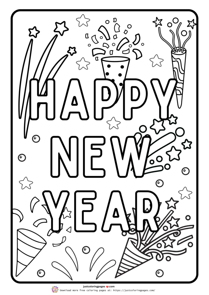 29+ Happy New Year Coloring Pages for Kids (Printable PDF) 8 happy new year coloring page for kids