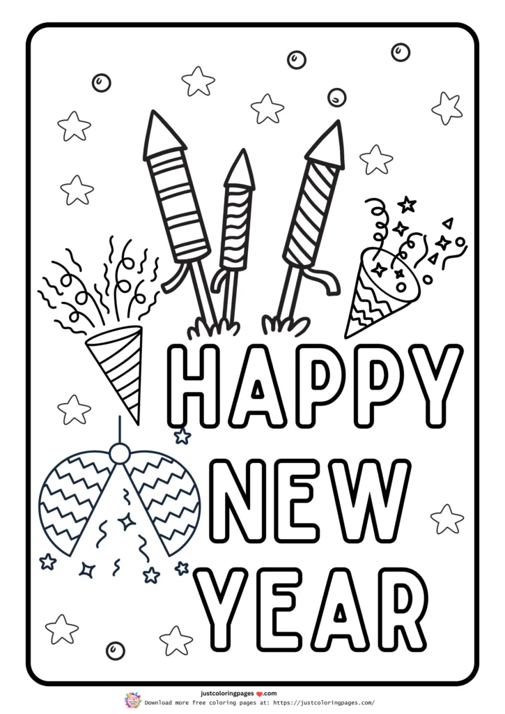 29+ Happy New Year Coloring Pages for Kids (Printable PDF) 6 Free Printable of New Year