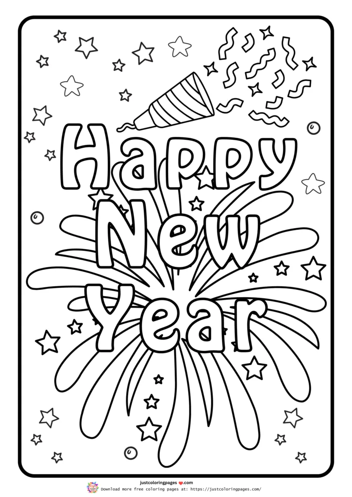 29+ Happy New Year Coloring Pages for Kids (Printable PDF) 30 New Year coloring pages with fireworks