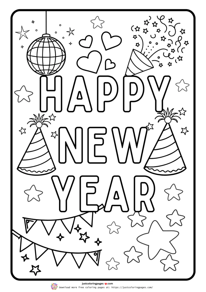 29+ Happy New Year Coloring Pages for Kids (Printable PDF) 17 Creative New Year Coloring Sheets for Kids