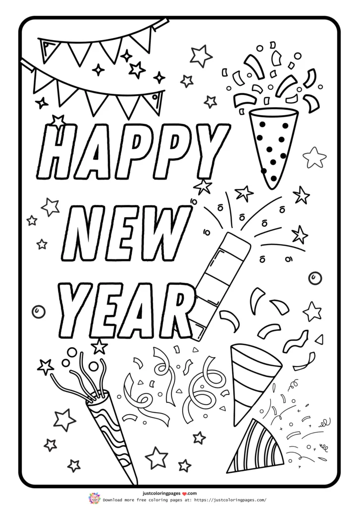 29+ Happy New Year Coloring Pages for Kids (Printable PDF) 29 New Year Coloring PDF for Print