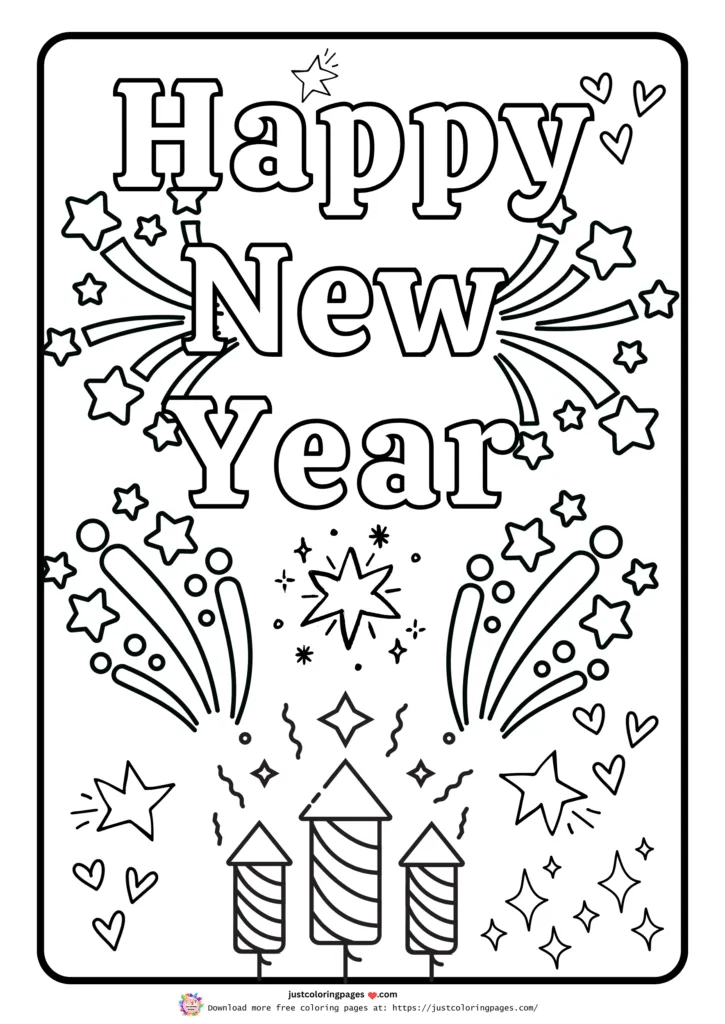 29+ Happy New Year Coloring Pages for Kids (Printable PDF) 20 Festive Happy New Year coloring page for kids