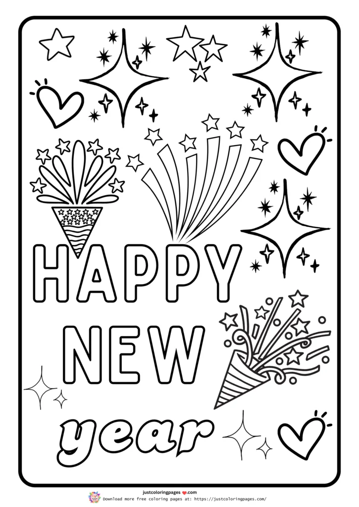 29+ Happy New Year Coloring Pages for Kids (Printable PDF) 19 Celebrate the New Year with this creative coloring page