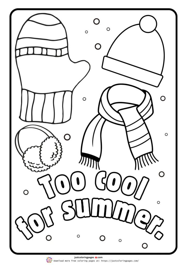 Winter coloring pages printable pdf free download