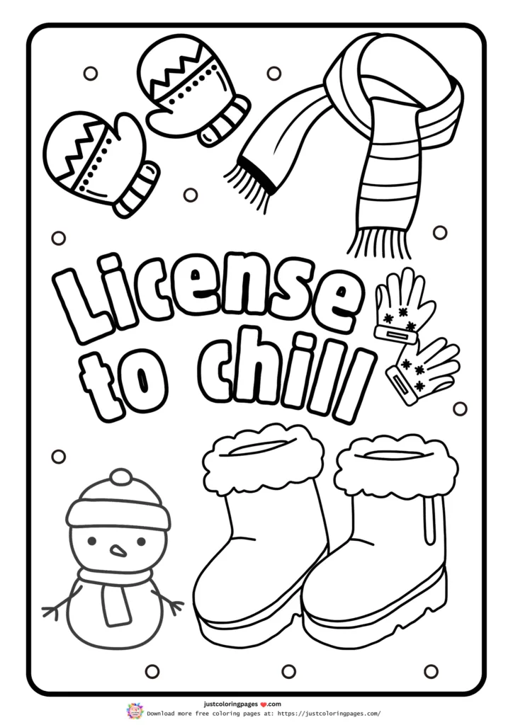 Winter coloring pages printable pdf free download