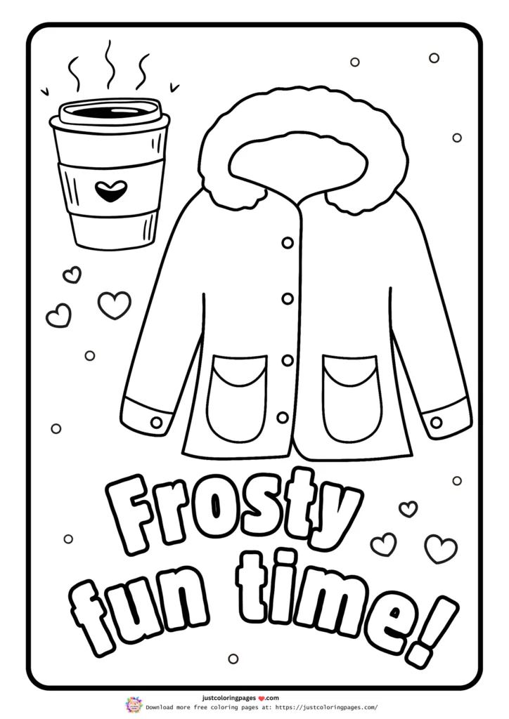 Winter coloring pages printable pdf free download