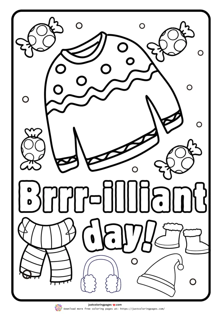 Winter coloring pages printable pdf free download