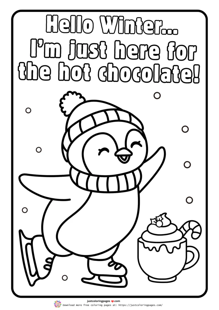 Winter coloring pages printable pdf free download