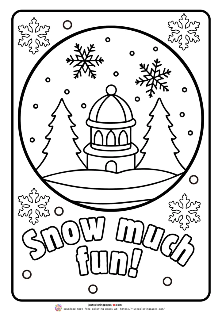 Winter coloring pages printable pdf free download