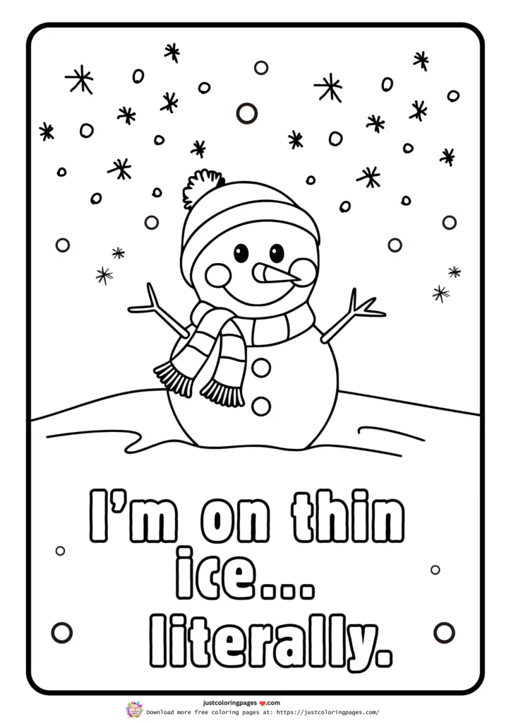 Winter coloring pages printable pdf free download
