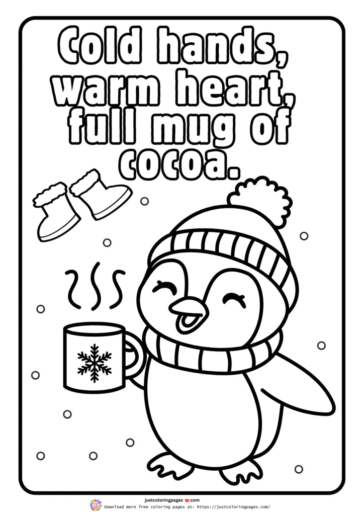 Winter coloring pages printable pdf free download
