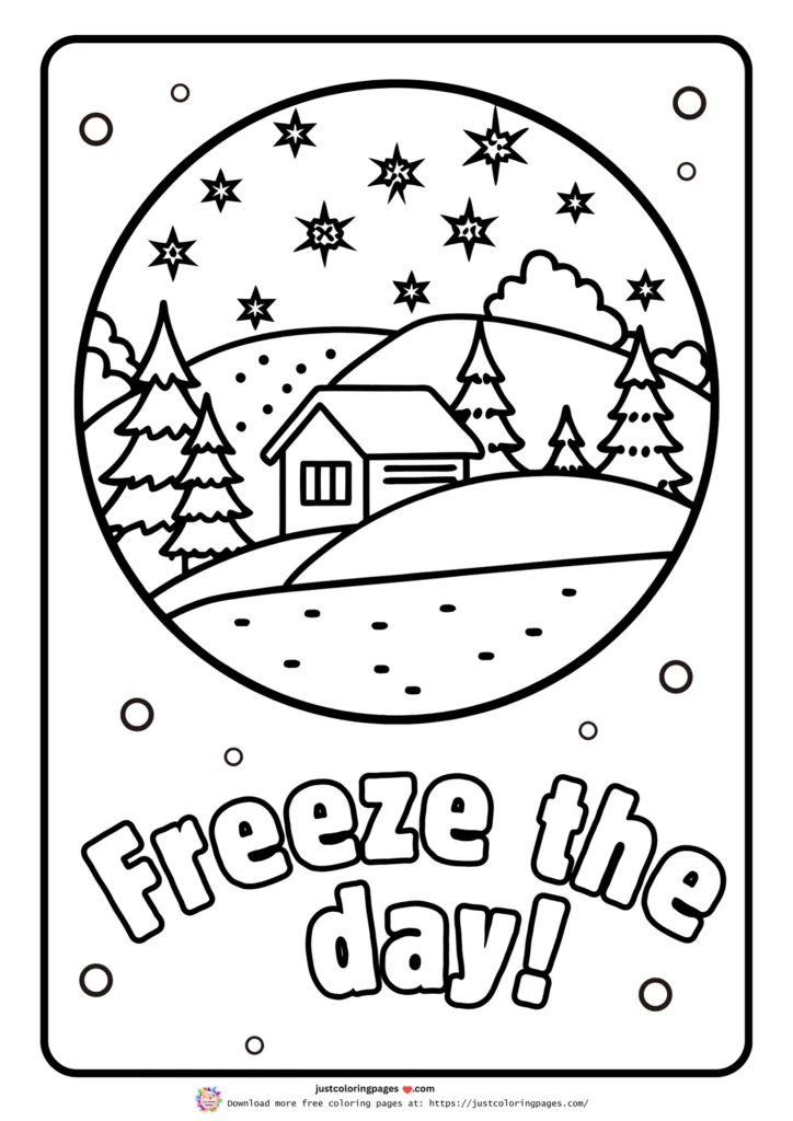 Winter coloring pages printable pdf free download
