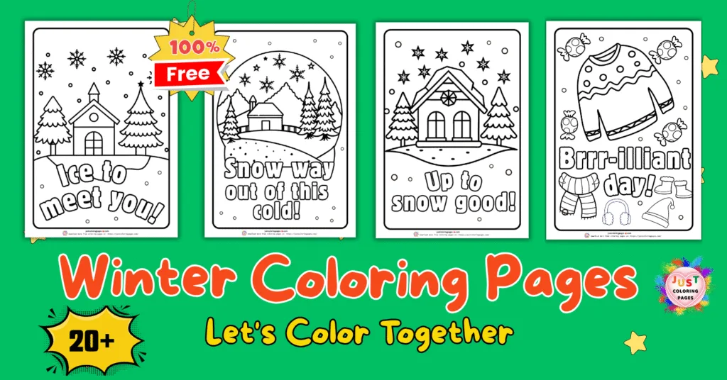 winter coloring pages printable pdf