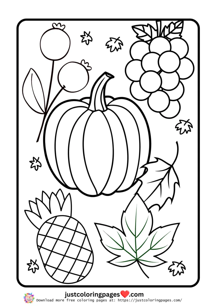 20+ Autumn Coloring Pages for Kids (Free Printable PDF) 11 Cute fall coloring pages