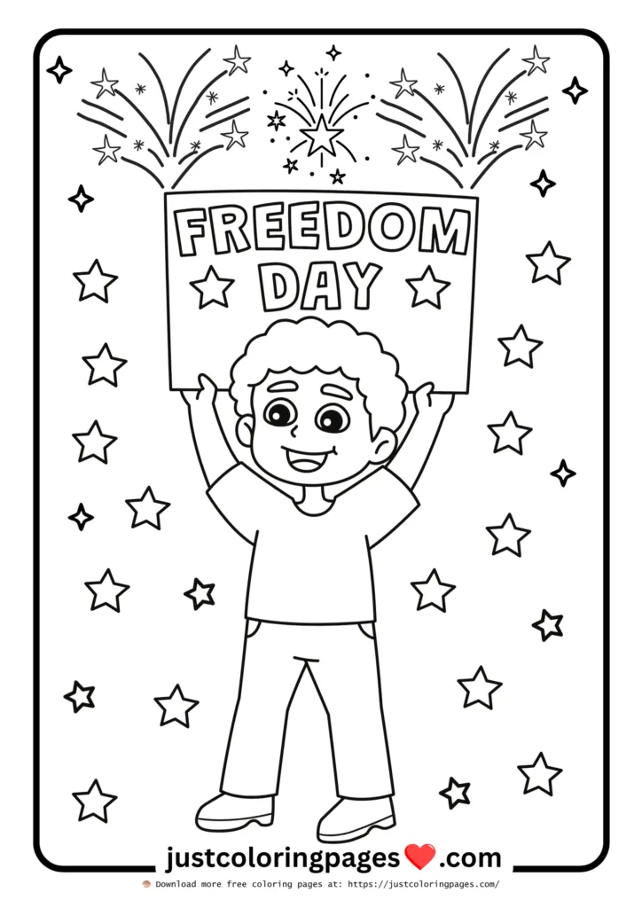 20+ Juneteenth Coloring Pages Easy (Free Printable PDF) 9 Juneteenth flag coloring sheet