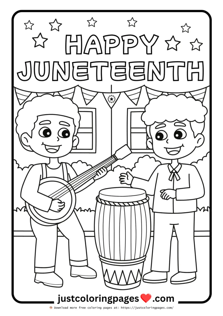 20+ Juneteenth Coloring Pages Easy (Free Printable PDF) 4 Juneteenth day coloring pages for children