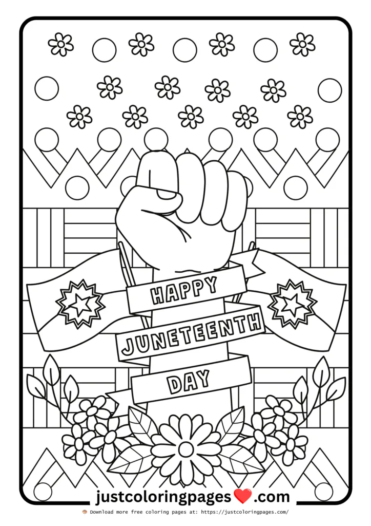 20+ Juneteenth Coloring Pages Easy (Free Printable PDF) 3 coloring page for Juneteenth