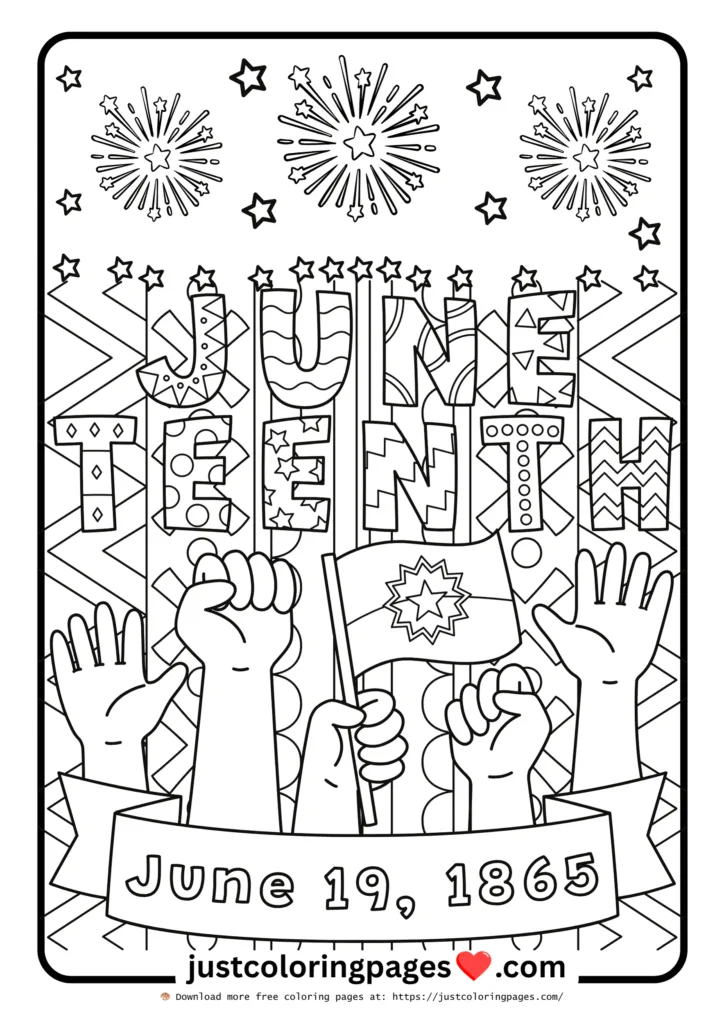 20+ Juneteenth Coloring Pages Easy (Free Printable PDF) 12 Juneteenth Sheets for Coloring