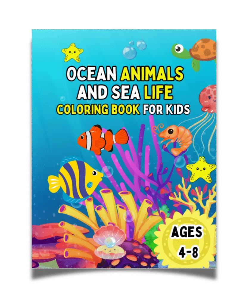 Ocean Animals and Sea Life Coloring Book for Kids: Underwater Sea Animals and Fish Coloring Pages