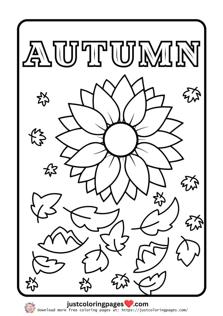 20+ Autumn Coloring Pages for Kids (Free Printable PDF) 5 Cute fall coloring pages