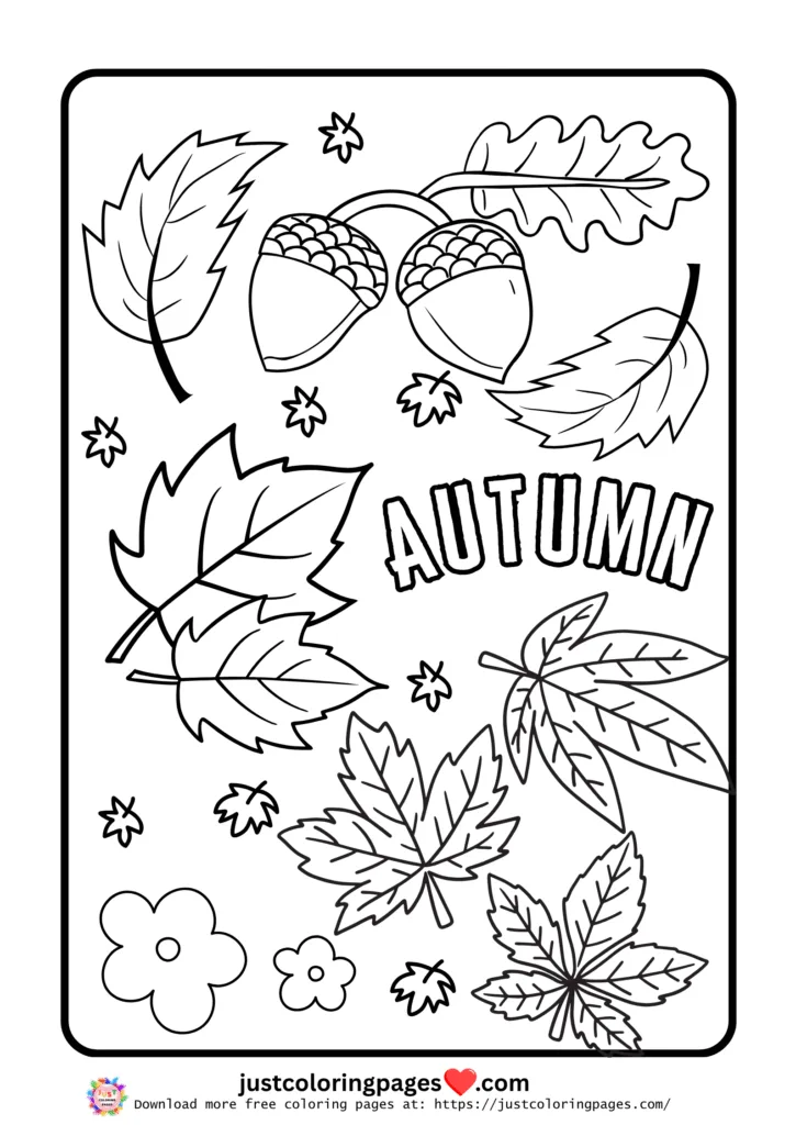 20+ Autumn Coloring Pages for Kids (Free Printable PDF) 4 Easy fall Coloring pages