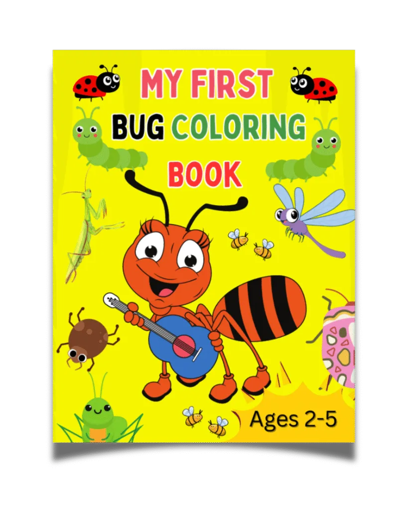 Bug Coloring Book Ladybug, Ant, Beetle and Dragonfly Various Insects for Coloring for Kids