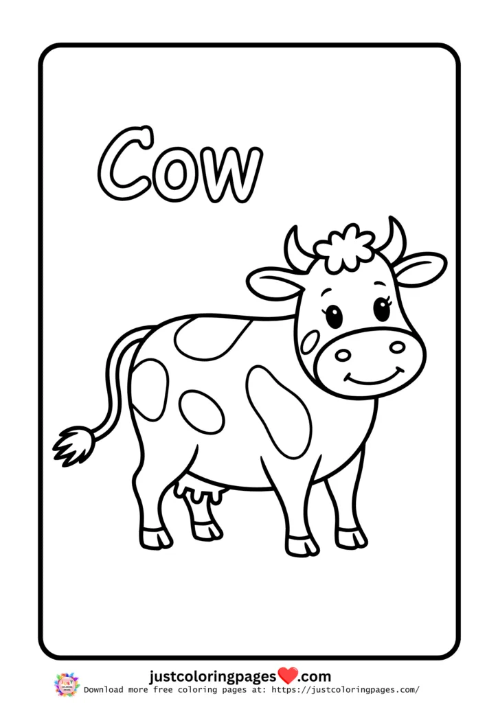 25 + Cute Cow Coloring Pages for Kids (Free Printable PDF) 27 Free Cow Coloring Pages for Kids Printable