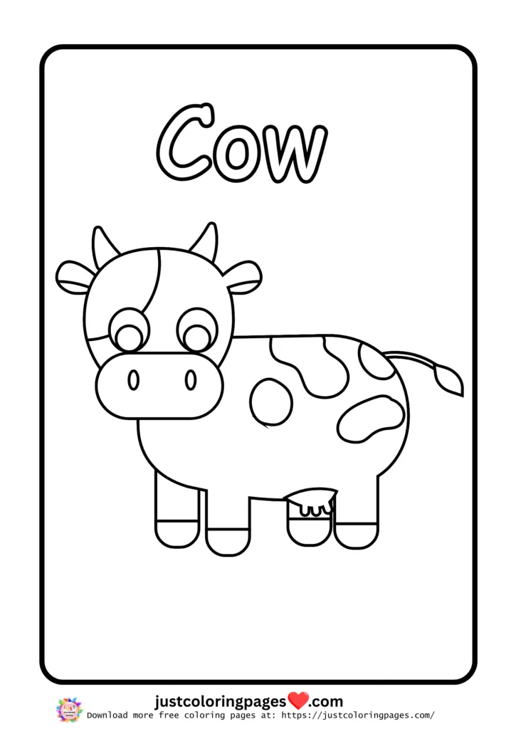 25 + Cute Cow Coloring Pages for Kids (Free Printable PDF) 23 Free Cow Coloring Pages for Kids Printable