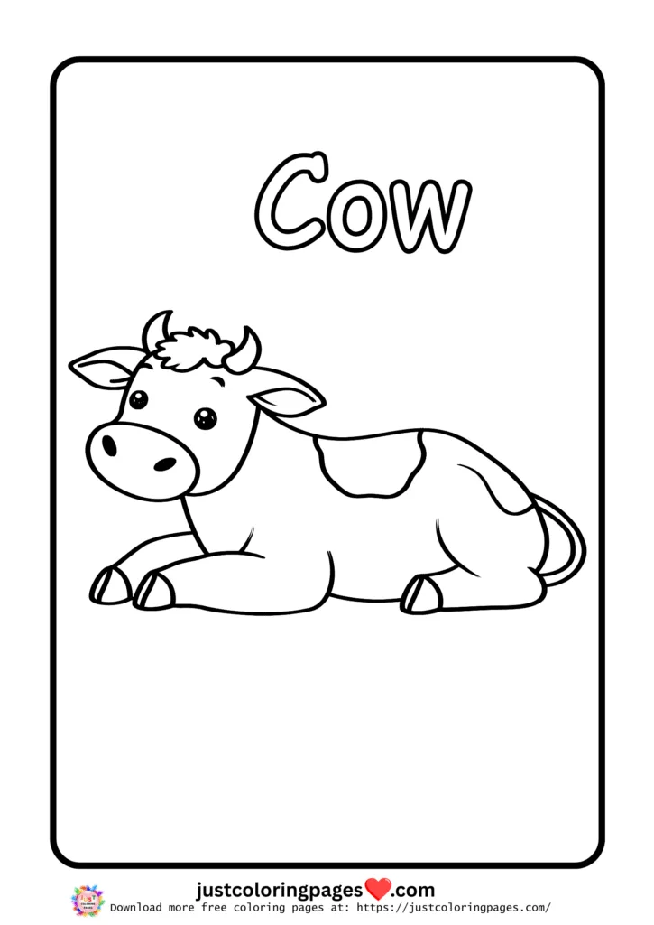 25 + Cute Cow Coloring Pages for Kids (Free Printable PDF) 6 Free Cow Coloring Pages for Kids Printable
