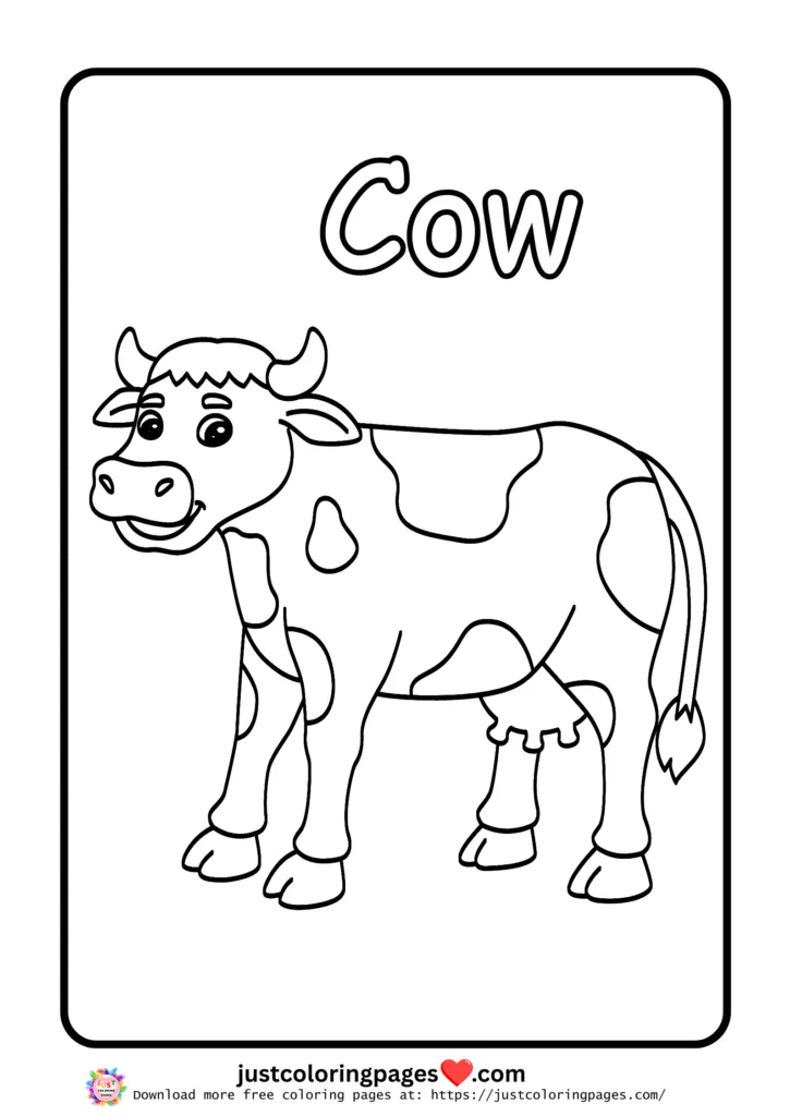 25 + Cute Cow Coloring Pages for Kids (Free Printable PDF) 3 Free Cow Coloring Pages for Kids Printable