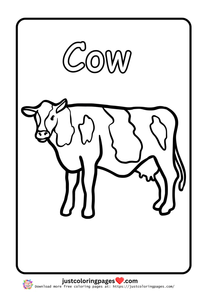 25 + Cute Cow Coloring Pages for Kids (Free Printable PDF) 4 Free Cow Coloring Pages for Kids Printable