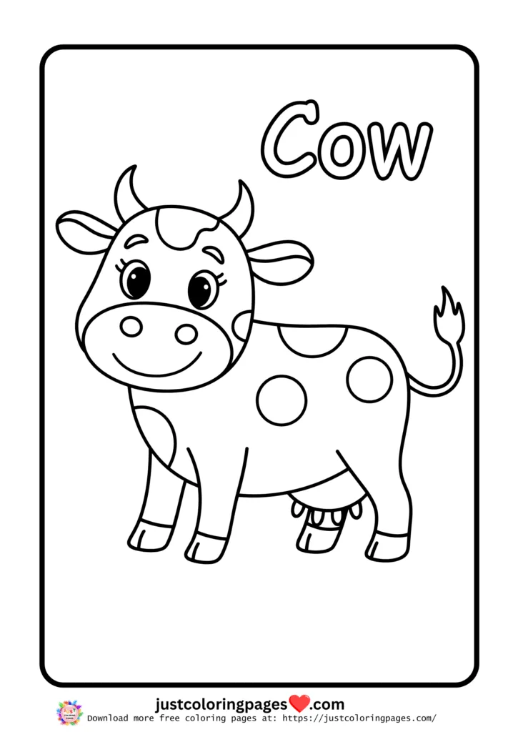 25 + Cute Cow Coloring Pages for Kids (Free Printable PDF) 26 Free Cow Coloring Pages for Kids Printable