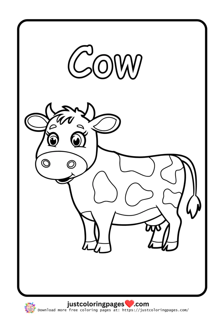 25 + Cute Cow Coloring Pages for Kids (Free Printable PDF) 15 Free Cow Coloring Pages for Kids Printable