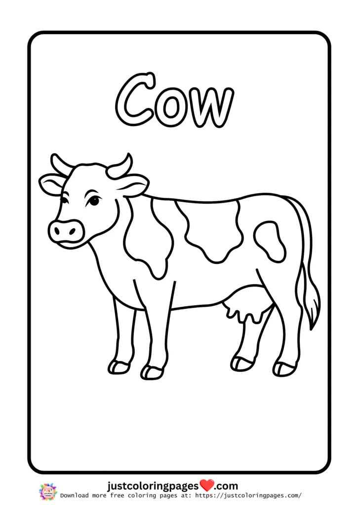 25 + Cute Cow Coloring Pages for Kids (Free Printable PDF) 20 Free Cow Coloring Pages for Kids Printable