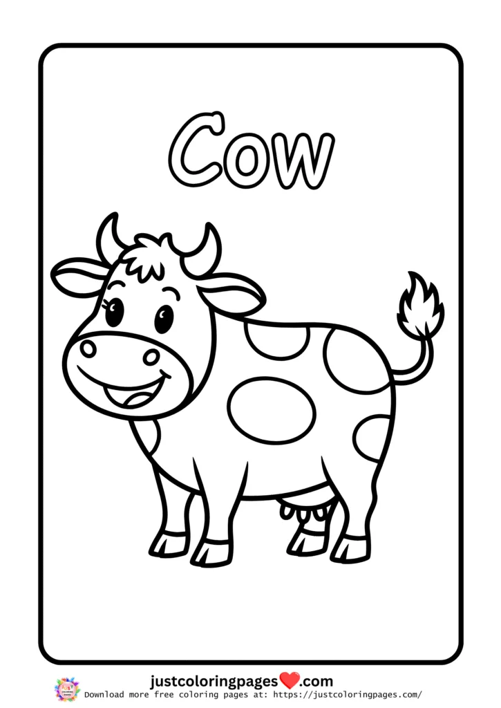 25 + Cute Cow Coloring Pages for Kids (Free Printable PDF) 16 Free Cow Coloring Pages for Kids Printable