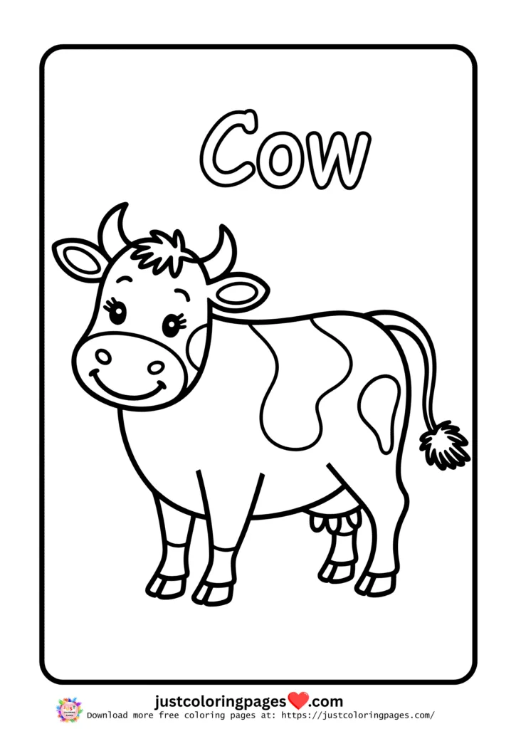 25 + Cute Cow Coloring Pages for Kids (Free Printable PDF) 7 Free Cow Coloring Pages for Kids Printable