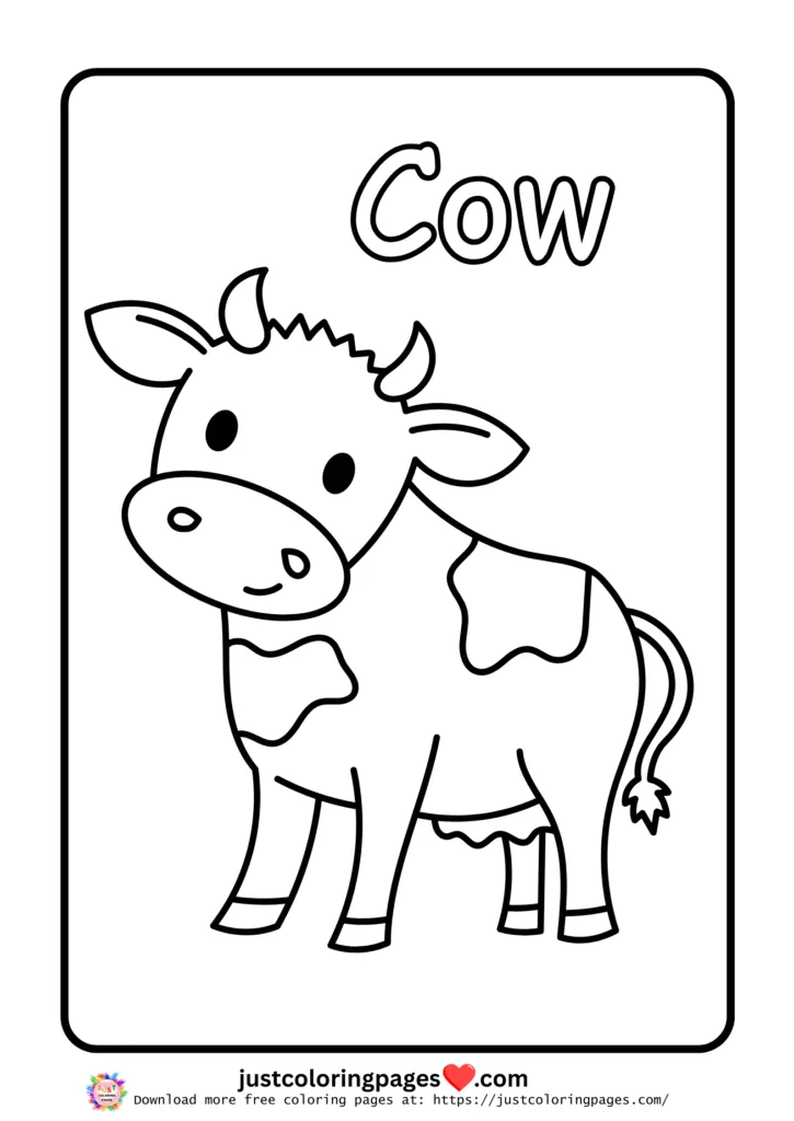 25 + Cute Cow Coloring Pages for Kids (Free Printable PDF) 11 Free Cow Coloring Pages for Kids Printable