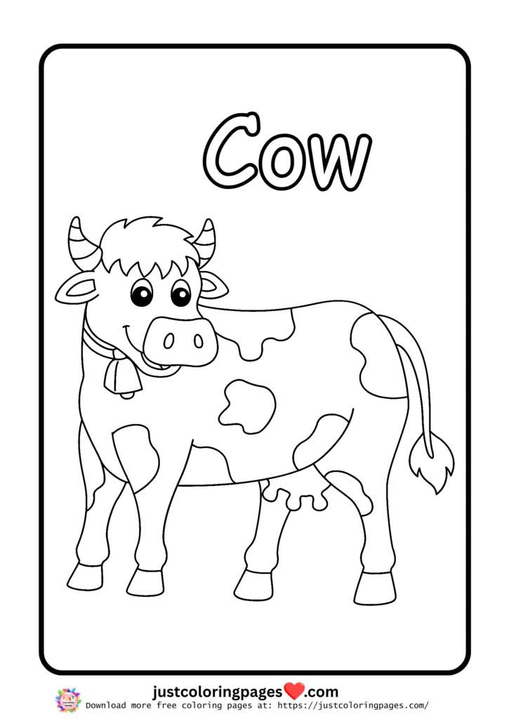 25 + Cute Cow Coloring Pages for Kids (Free Printable PDF) 12 Free Cow Coloring Pages for Kids Printable