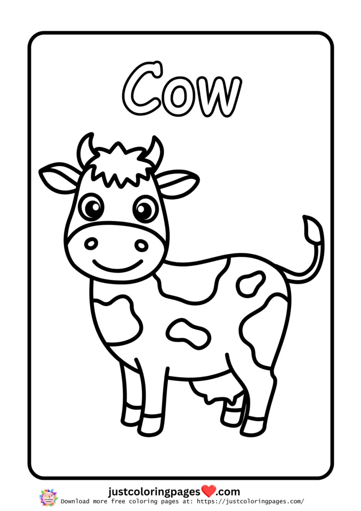 25 + Cute Cow Coloring Pages for Kids (Free Printable PDF) 14 Free Cow Coloring Pages for Kids Printable