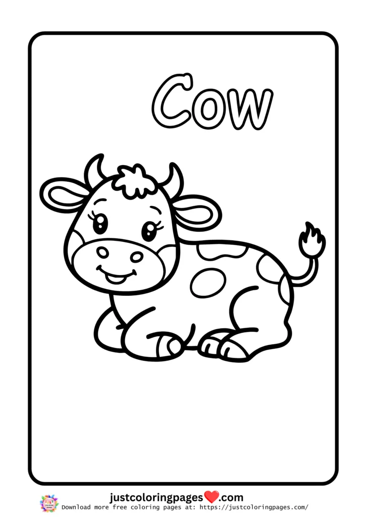 25 + Cute Cow Coloring Pages for Kids (Free Printable PDF) 9 Free Cow Coloring Pages for Kids Printable