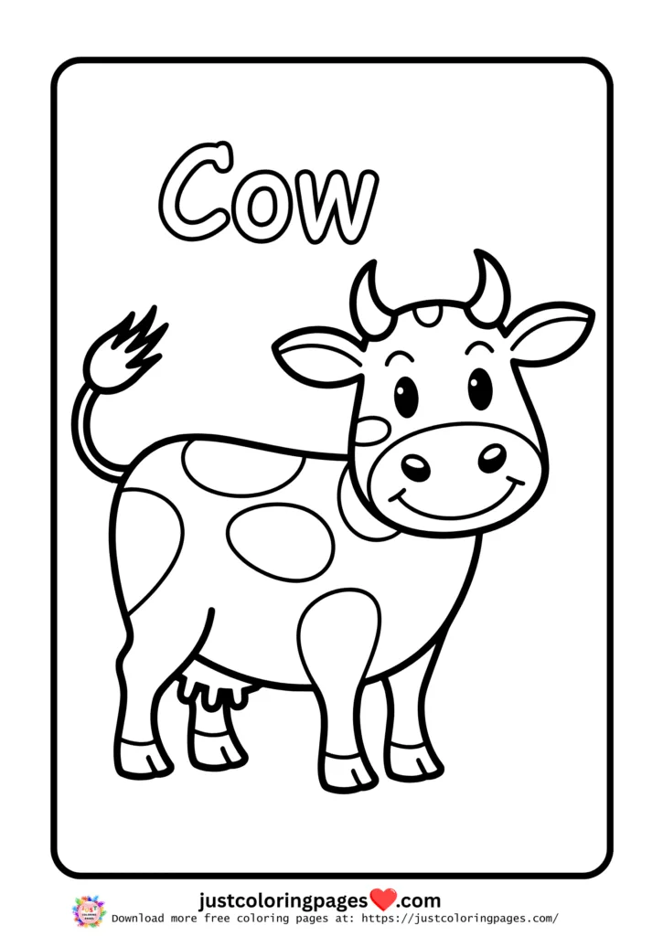 25 + Cute Cow Coloring Pages for Kids (Free Printable PDF) 25 Free Cow Coloring Pages for Kids Printable