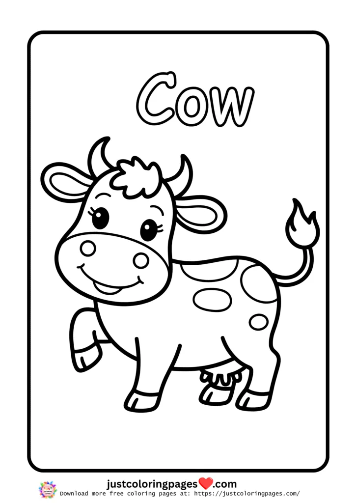 25 + Cute Cow Coloring Pages for Kids (Free Printable PDF) 24 Free Cow Coloring Pages for Kids Printable